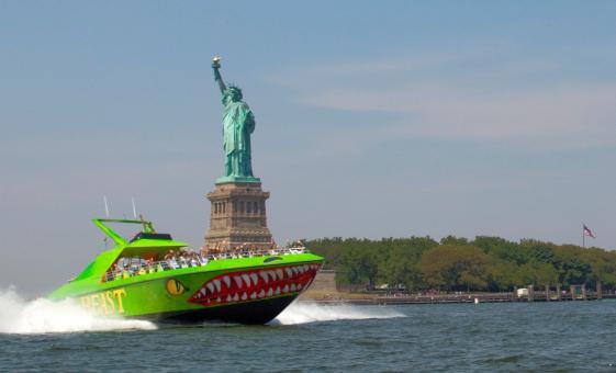 New York Beast Speedboat Ride to Statue of Liberty (Hoboken Terminal, Ellis Island)