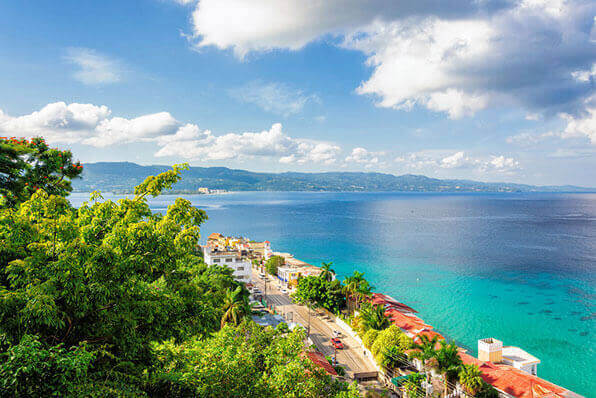 Jamaica excursions to beachside town road.