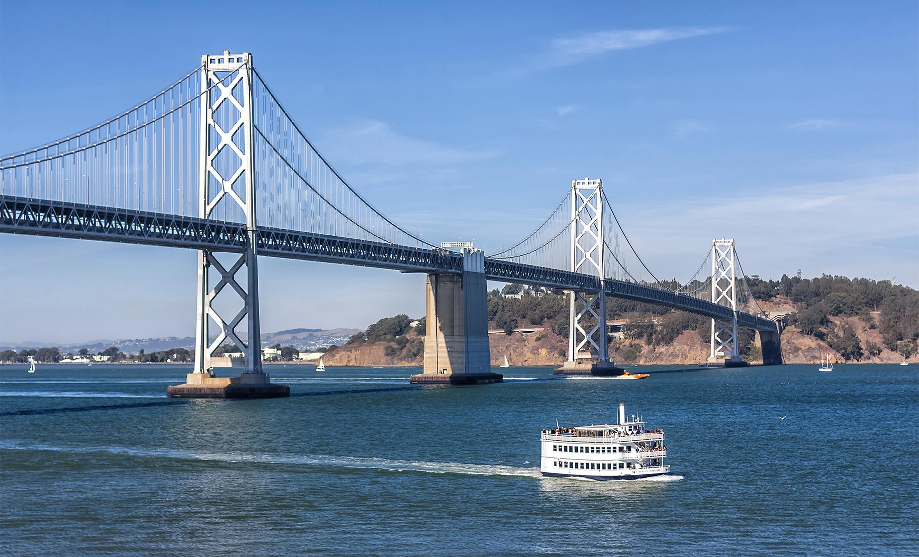 The Golden Gate Bridge to Bay Bridge Cruise in San Fransisco (Coit Tower, Ferry Building)