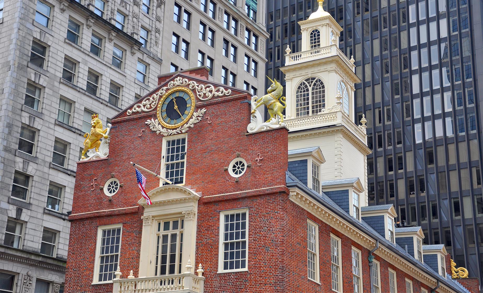 History and Architecture Walking Tour of Boston Freedom Trail (Old City Hall, Old Corner Bookstore)