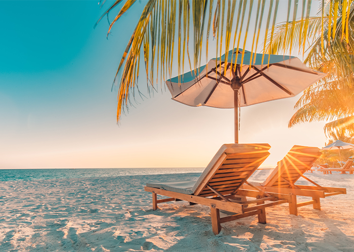 Caribbean tours to beach boardwalk.