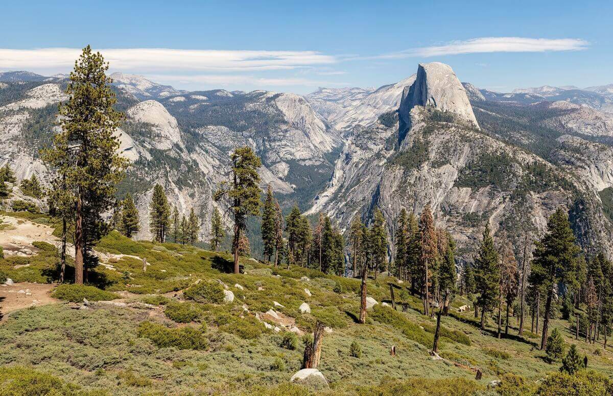 Half Dome near Glacier Point in Yosemite National Park, California.